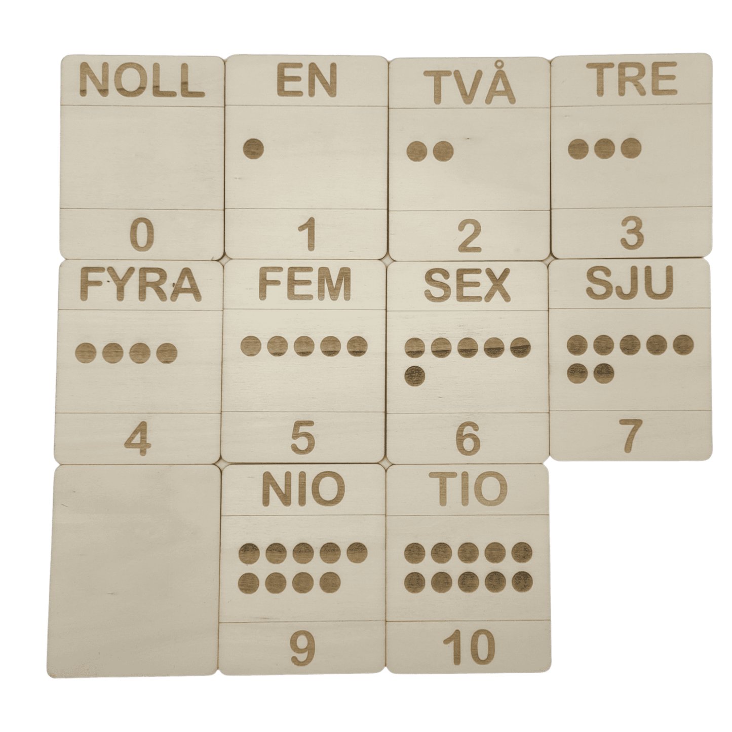 0–10 räkna kort med prickar