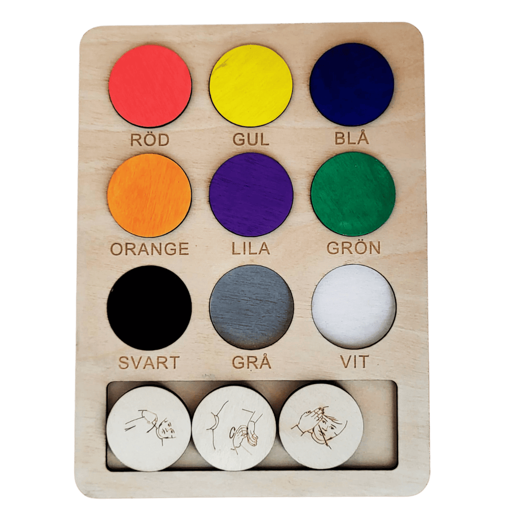 Match 9 different colours- Swedish or English