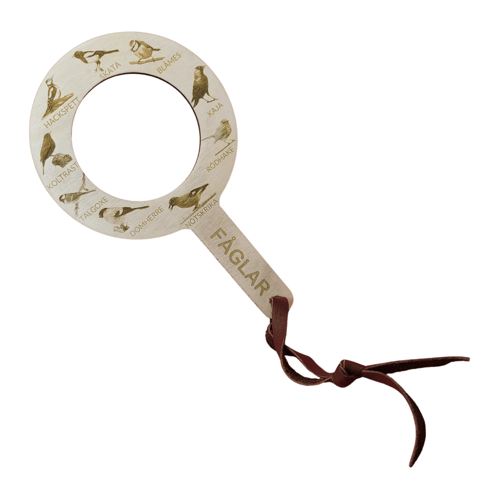 Bird paddle with names in Swedish