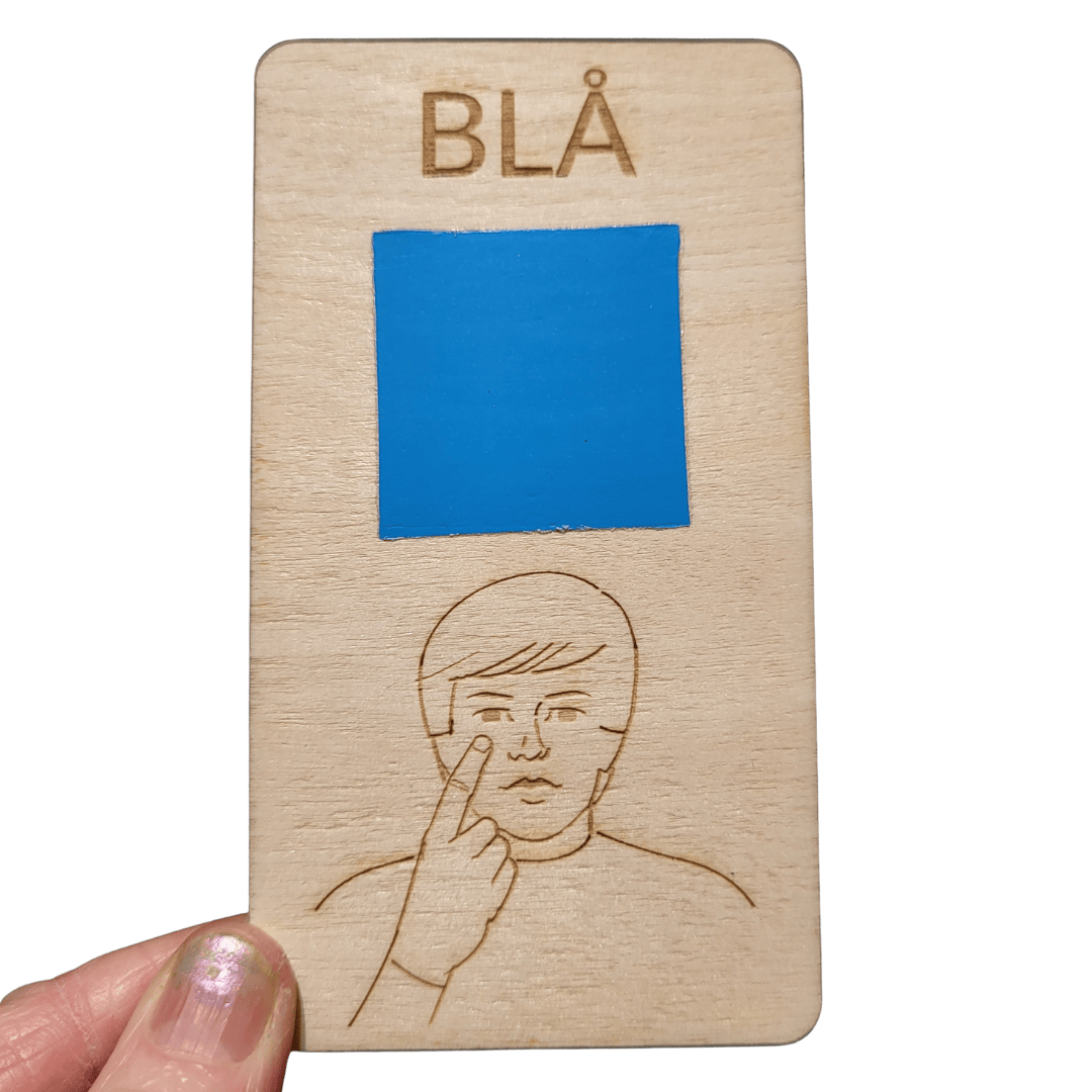 10 colours with TAKK sign language in Swedish