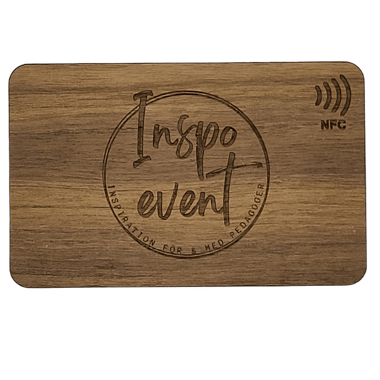 Exclusiv personaliserad NFC trä visitkort - valnöt eller mahogny - Wonder.Learn Sweden