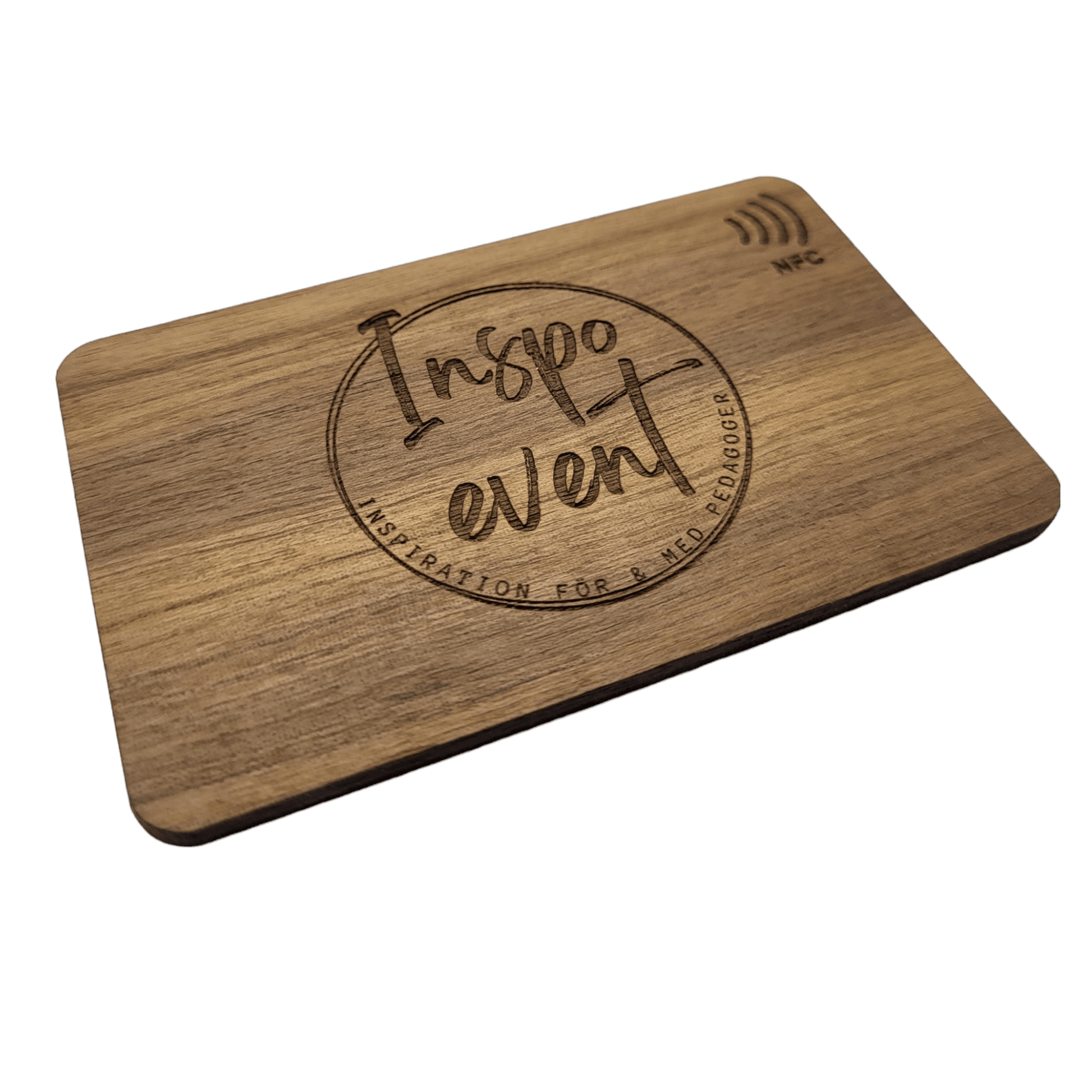 Exclusiv personaliserad NFC trä visitkort - valnöt eller mahogny - Wonder.Learn Sweden