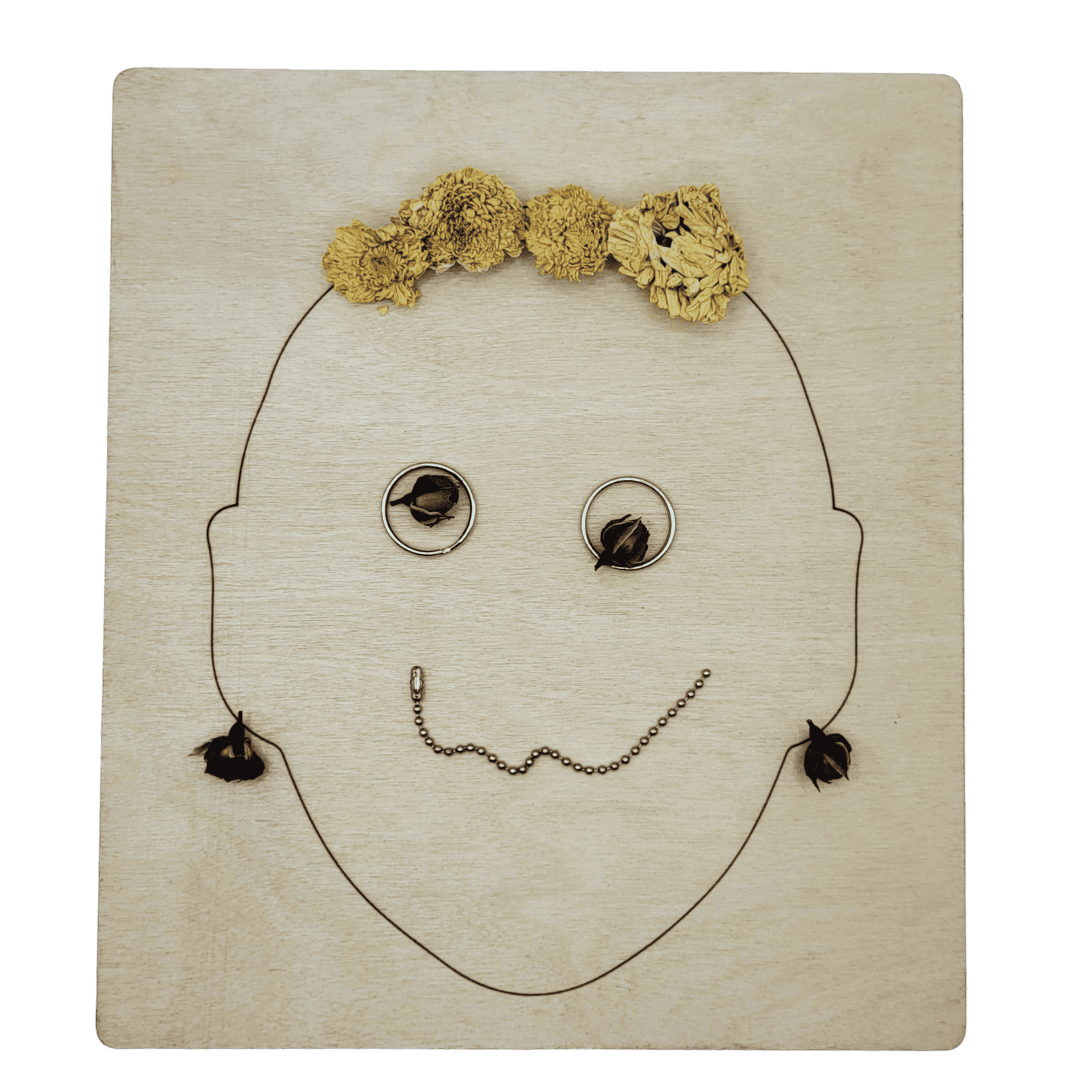 Portrait with loose parts 3mm or 5mm thick- high quality birch wood - 3mm
