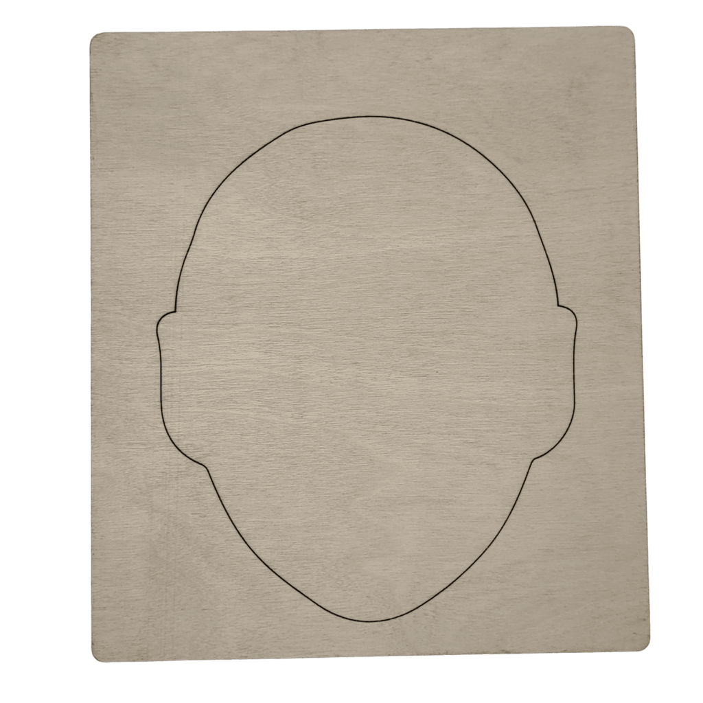 Portrait with loose parts 3mm or 5mm thick- high quality birch wood - 3mm