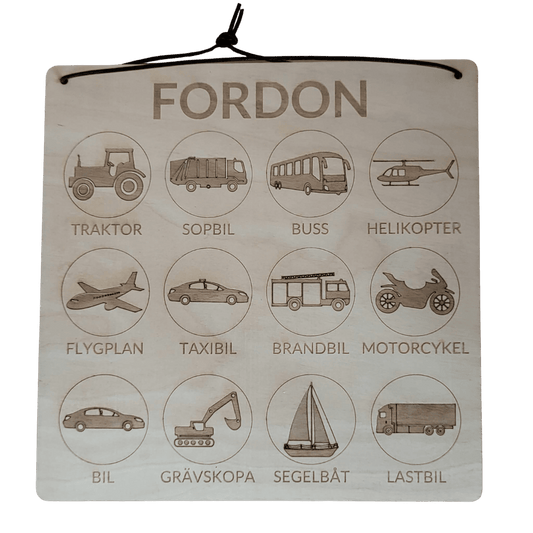 Transport poster in high quality Scandinavian birch wood