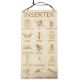 Insekter poster i svenska – 3 mm björk - 15cm - Wonder.Learn Sweden