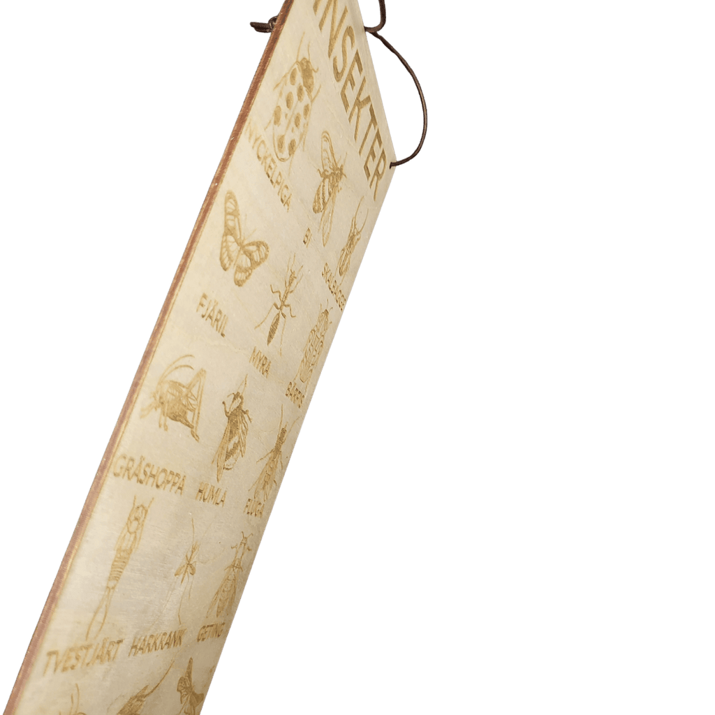 Insects poster in Swedish- 3mm birch- 30 or 15cm cm