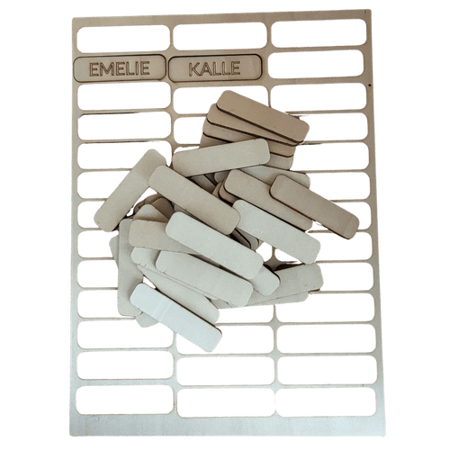 39 labels- perfect for names or to label items. 100% customisable