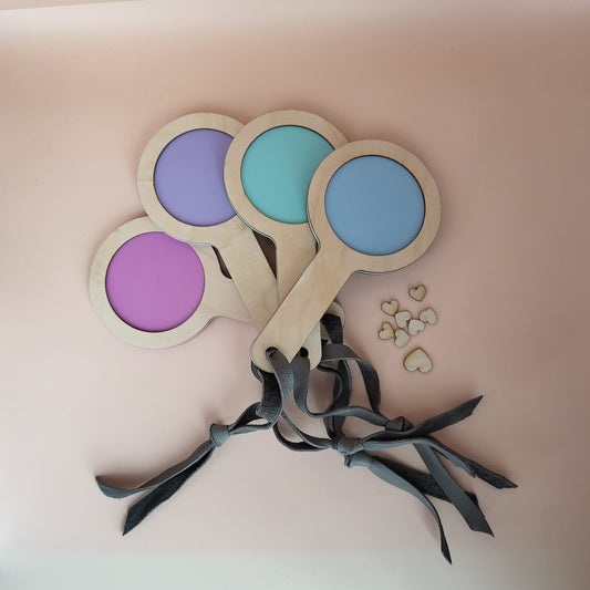 Sale- One set only of pastel paddles- set of 4 exploration paddles