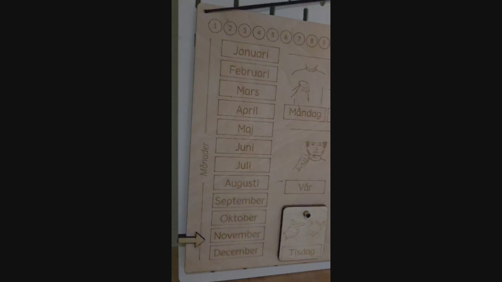Kalender med tecken