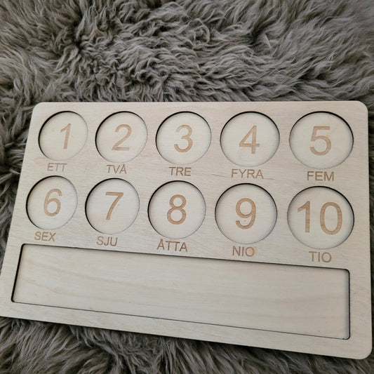 1-10 sort me in Swedish