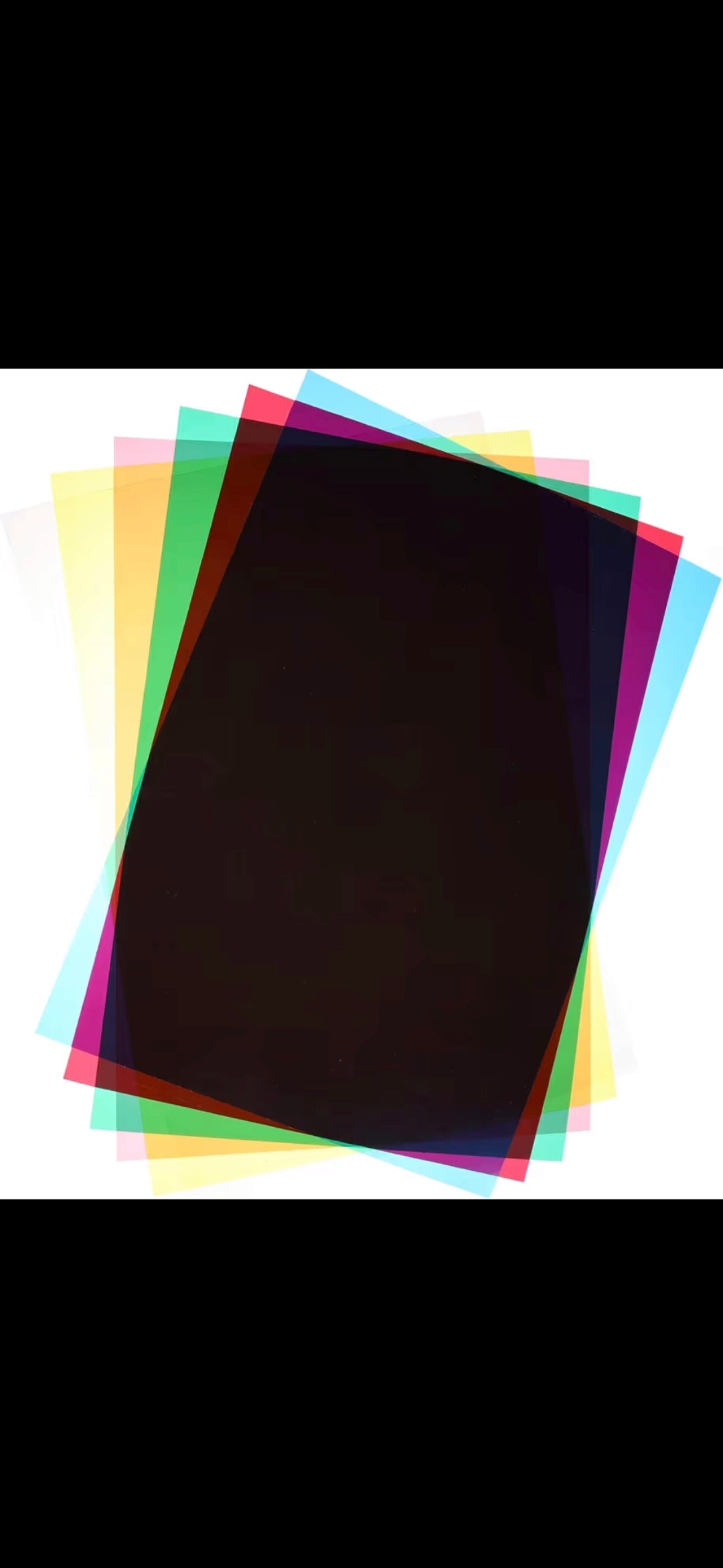 Färgade transparenta A4 5 pack tjock