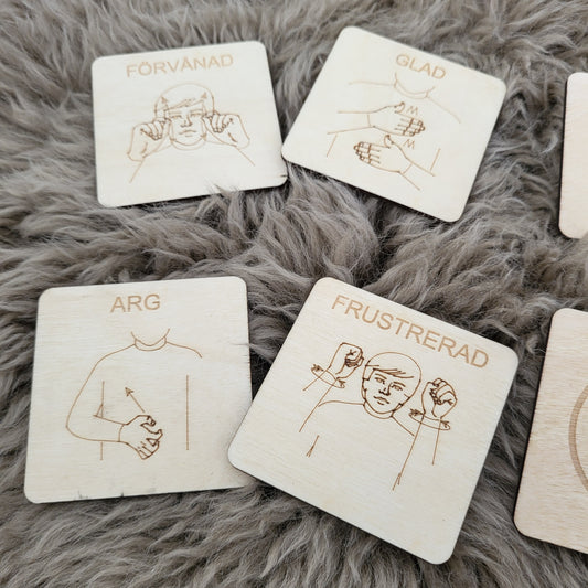 9 feelings cards in Swedish