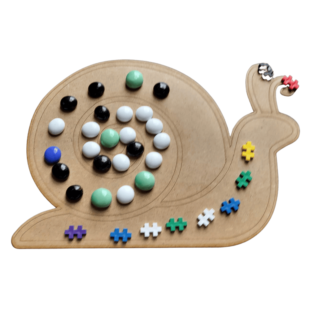 2 MDF Snails for loose parts